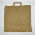 Wholesale recycled kraft paper bags with flat handle